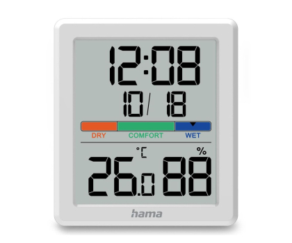 Stacja pogodowa HAMA TERMOMETR HIGROMETR PAROS BIAŁY 4047443518330